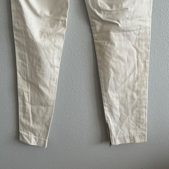 L.A.M.B. by Gwen Stafani White Ankle Zipper Skinny Pant Size 8 - Picture 9 of 10